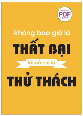 File gốc Không bao giờ là thất bại - tất cả chỉ là thử thách (in lụa) trang trí tường