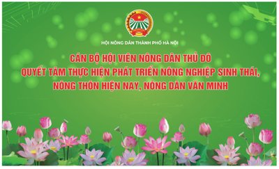 Download file gốc Khẩu hiện 2 bên cánh gà Đại hội Hội Nông Dân (in lụa) hoa lá