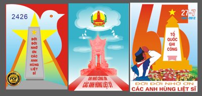 File gốc Khẩu hiệu Ghi nhớ công ơn các anh hùng liệt sĩ 27/7 (chuẩn CMYK) cho nhà in