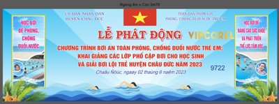 Download file gốc Lễ phát động chương trình phòng chống đuối nước (in lụa) tranh 3D