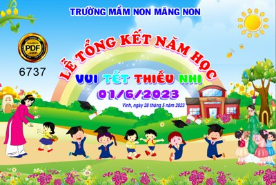 File gốc Lễ tổng kết năm học vui tết thiếu nhi - Măng Non (chủ đề hiện đại) trang trí