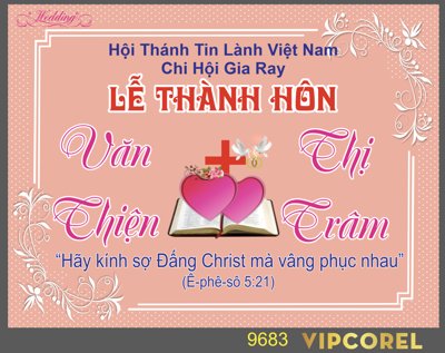 File tranh Lễ thành hôn Đạo công giáo file corel (bản gốc) trang trí văn phòng