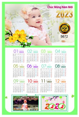 File tranh Lịch treo tường Chúc mừng năm mới 2023 #23 corel (ảnh gốc) độ nét vượt trội