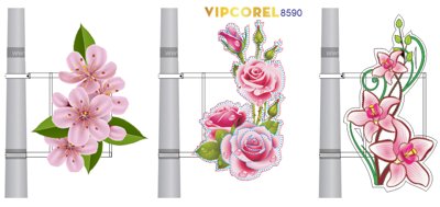 File ảnh Led hoa trang trí cột đèn đường #10 file corel (gốc) in backdrop sự kiện