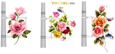 File in ấn Led hoa trang trí cột đèn đường #15 file corel (bản gốc) chất lượng cao