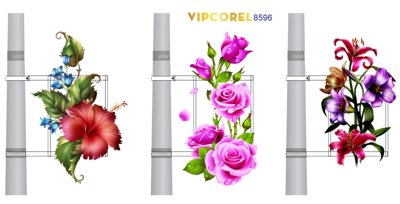 Ảnh gốc Led hoa trang trí cột đèn đường #16 file corel (độ nét cao) in tráng gương