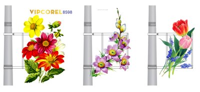 File ảnh Led hoa trang trí cột đèn đường #18 file corel (gốc) in biển hiệu
