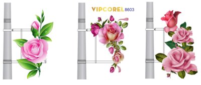 File ảnh Led hoa trang trí cột đèn đường #23 file corel (gốc) in backdrop sự kiện