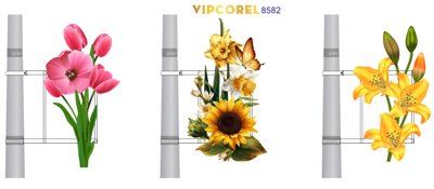 File gốc Led hoa trang trí cột đèn đường #2 file corel (in ấn) màu sắc trung thực