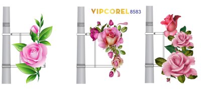 Tải file Led hoa trang trí cột đèn đường #3 file corel (PSD) cho in ấn quảng cáo