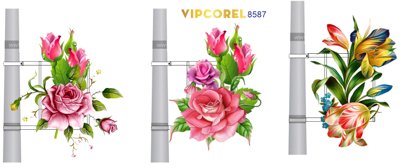 Tải file Led hoa trang trí cột đèn đường #7 file corel (PSD) cho in tranh 3D