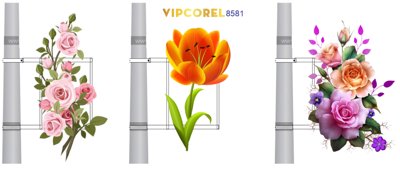 File tranh gốc Led hoa trang trí cột đèn đường file corel chủ đề hiện đại