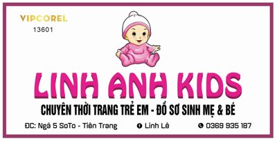 Tải file gốc Linh Anh Kids - chuyên thời trang trẻ em file corel (bản PSD) còn layer