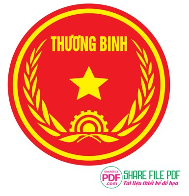 File gốc Logo Huy hiệu thương binh Việt Nam file vector PDF (cho in ấn) từ kho Filetranh
