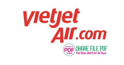 File gốc Logo hàng không Vietjet Air file vector PDF (chuẩn màu) cho in offset