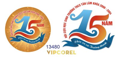 File in trần Logo kỷ niệm 15 năm chia xa và trưởng thành (bản gốc) mây trời