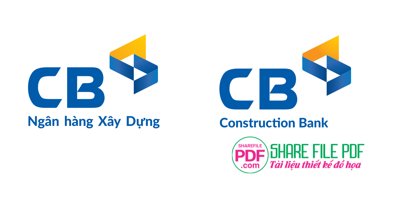 File PSD in ấn Logo ngân hàng xây dựng CB Bank file vector PDF (chất lượng cao)