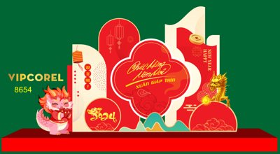 File ảnh Mô hình decor khu chụp ảnh tết 2024 #11 (gốc) cho trang trí nội thất