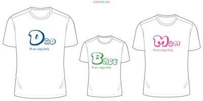 File tranh Mẫu áo thun gia đình miễn phí file vector CorelDRAW (gốc) chủ đề con người