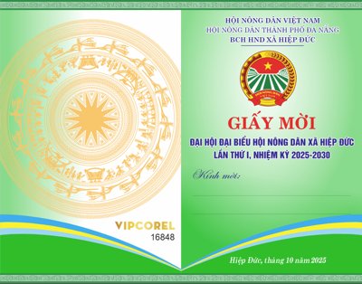 File gốc Mẫu Giấy mời Đại Hội đại biểu hội Nông Dân cho in ấn và thiết kế