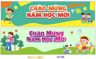 Download file Mẫu banner chào mừng năm học mới #2 (gốc) in mica ốp bếp