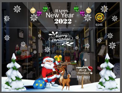 File gốc Mẫu decal dán kính lễ giáng sinh 2023 #11 file corel (cho in ấn) từ kho Filetranh