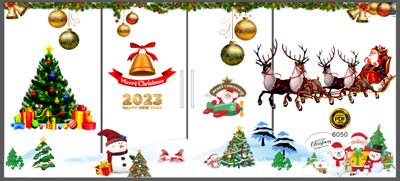 File gốc in tráng gương Mẫu decal dán kính lễ giáng sinh 2023 #15 file corel chi tiết