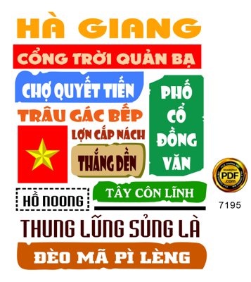 File ảnh Mẫu in áo du lịch tỉnh Hà Giang file corel (gốc) in decal dán tường