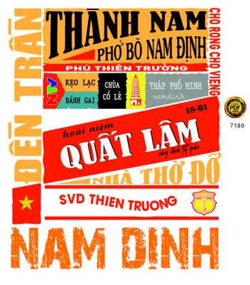 File gốc Mẫu in áo du lịch tỉnh Nam Định file corel (ảnh rõ nét) để in