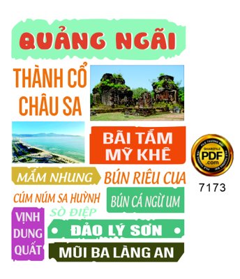 File in trần Mẫu in áo du lịch tỉnh Quảng Ngãi file corel (bản gốc) đại dương