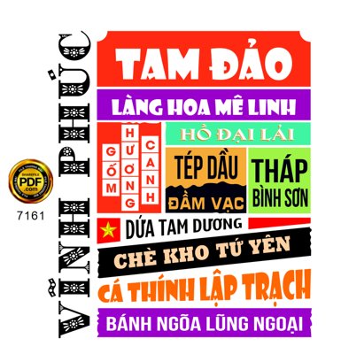 File tranh gốc Mẫu in áo du lịch tỉnh Vĩnh Phúc file corel chủ đề hiện đại