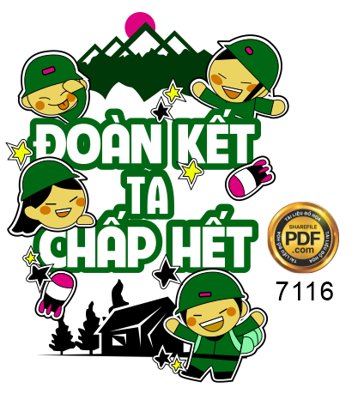 Tải file Mẫu in áo thun "Đoàn kết ta chấp hết" file corel (ảnh gốc) in gạch 3D