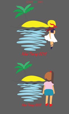 File gốc Mẫu in áo thun "Du lịch Nha Trang 2019" file AI (in lụa) trang trí tường