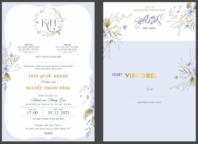 File gốc Mẫu thiết kế thiệp mời mã TN17 - Khánh Hằng (vector) cho in ấn