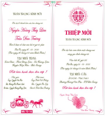 Tải file tranh Mẫu thiệp cưới đẹp #23 - Wedding Invitation file CDR (gốc) tại Filetranh.com