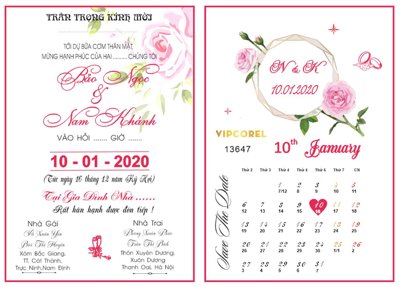 File PSD Mẫu thiệp cưới Bảo Ngọc Và Nam Khánh file vector (nguyên bản) cho thiết kế