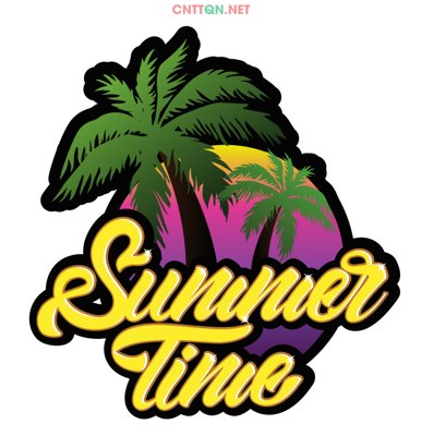 File tranh Mẫu vector in áo summer - sun and fun file CDR (gốc) chủ đề trẻ em