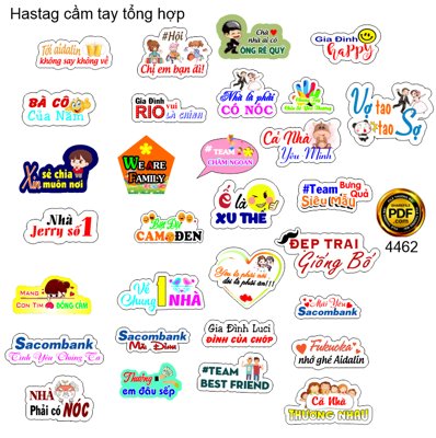 File gốc Một số mẫu hastag cầm tay đẹp file corel (in mica) cắt laser