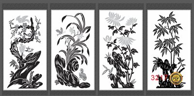 File in lụa Một số mẫu vector tranh tứ quý file Corel (phong cảnh) Một số mẫu vector tranh tứ quý file Corel