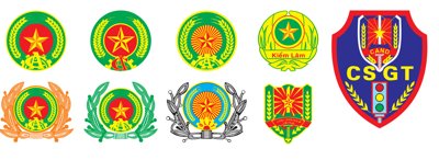 File gốc Một số vector logo Bộ Công An file corel (in mica) trang trí