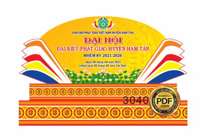 File in trần Market Đại hội đại biểu phật giáo huyện Hàm Tân file Corel (bản gốc) trời sao