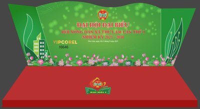 File tranh Market Đại hội Hội Nông Dân xã 2025-2030 file corel (ảnh gốc) cho in ấn kỹ thuật số
