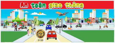 File in ấn Market An toàn giao thông trường mầm non file Corel (bản gốc) cao cấp