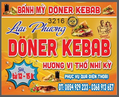 File gốc Market Bánh Mỳ Doner Kebab Lưu Phương file Corel (vector) cho in ấn