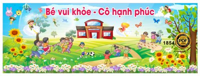 File in trần Market Bé vui khỏe - cô hạnh phúc file CDR x7 (bản gốc) trời sao