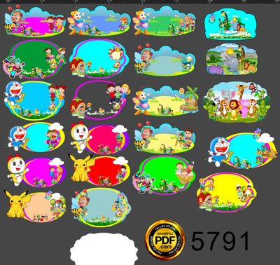 Ảnh mô tả file gốc in mica Market Bảng tên lớp trường mầm non file corel