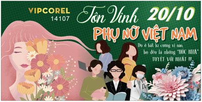 File tranh gốc Market Chào mừng ngày 20-10 #33 file corel (bản đẹp) độc quyền