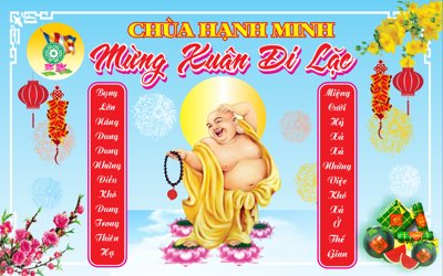 Tải file Market Chùa Hạnh Minh Mừng Xuân Di Lặc corel (ảnh gốc) in gạch men