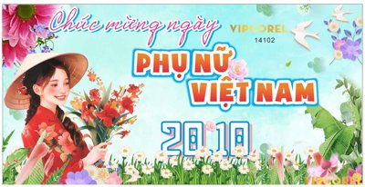 File in trần Market Chúc mừng ngày 20-10 #28 file corel (bản gốc) bầu trời