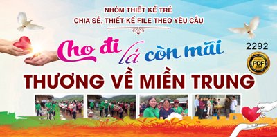 File tranh gốc Market Cho đi là còn mãi thương về miền Trung file CDR (bản đẹp) độc quyền